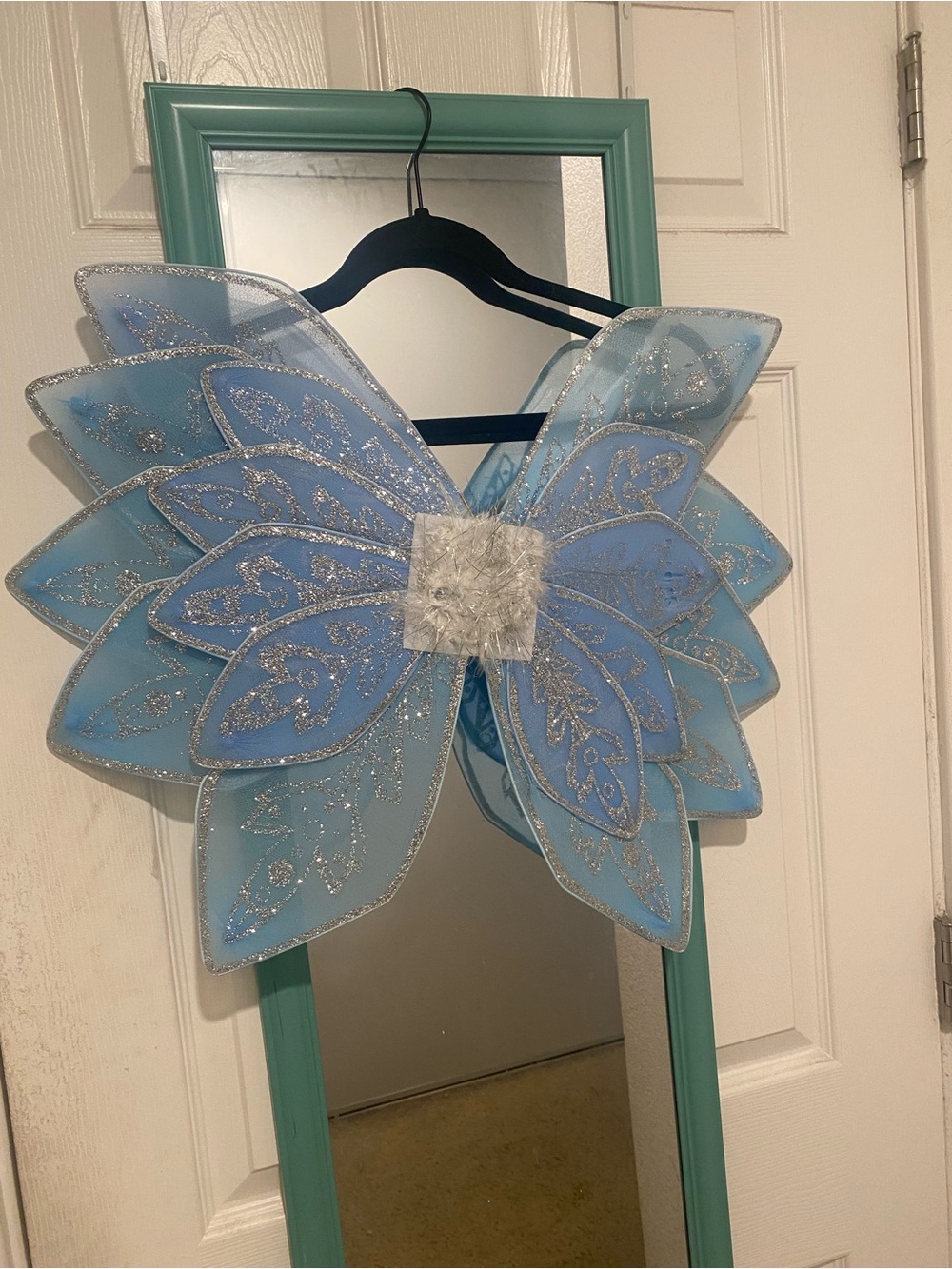 Blue Glitter Fairy Wings